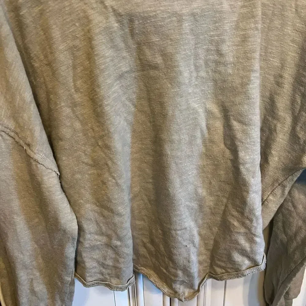 FREE PEOPLE Beach Cropped Burnout Slouchy Sweatshirt SP